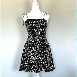 "lola grace" Black/White spaghetti strap Mini Dress